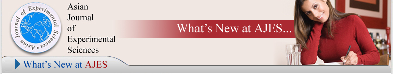 AJES -- Asian Journal of Experimental Sciences